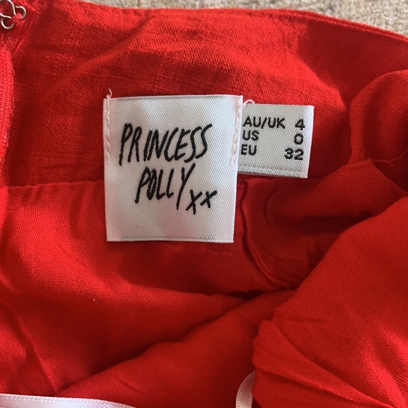 Princess Polly Si Senorita Mini Dress Red size US 0 - Picture 4 of 4